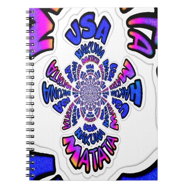 U.S.A beautiful amazing text quote design Notebook (Front)