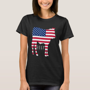 U S A Beef Proud Bull Flag   Carnivore T-Shirt