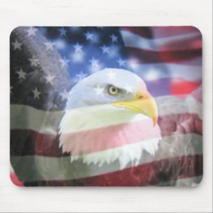 U.S.A. Eagle & Flag Mouse Mat