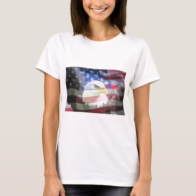 U.S.A. Eagle & Flag T-Shirt (Front)