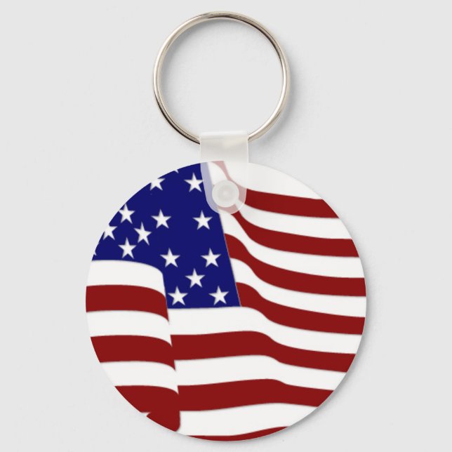 U.S.A. Flag Key Ring (Front)