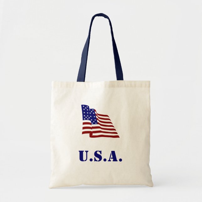 U.S.A. Flag Tote Bag (Front)