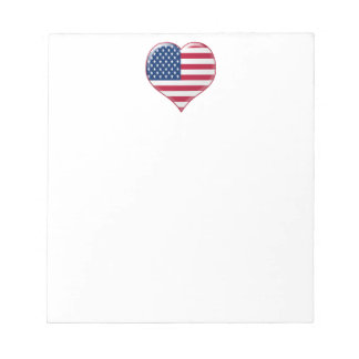 U.S.A. Heart Charm Notepad