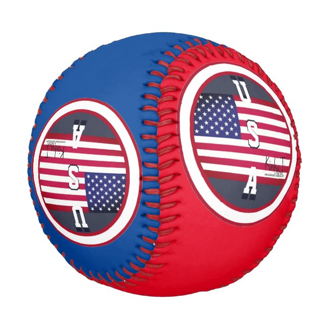 U.S.A. Kinka T Creations Baseball (Angled)