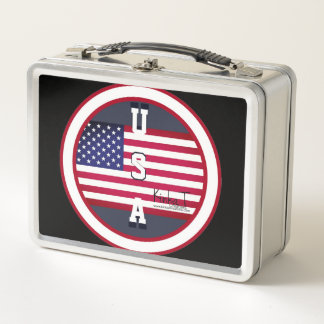 U.S.A. Kinka T Creations Metal Lunch Box
