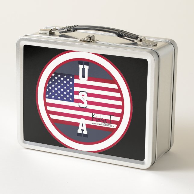 U.S.A. Kinka T Creations Metal Lunch Box (Front)