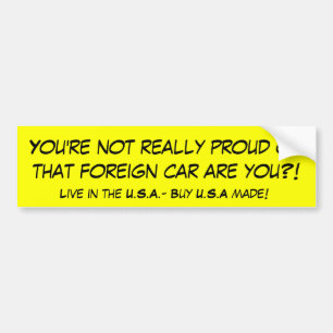 U.S.A. MADE BUMPER STICKER