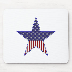 U.S.A. Patriotic Flag Design Mouse Mat