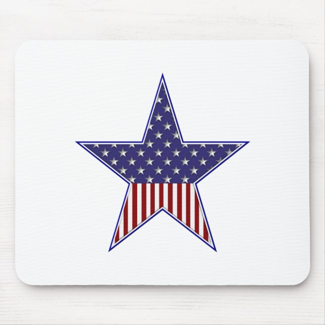 U.S.A. Patriotic Flag Design Mouse Mat (Front)