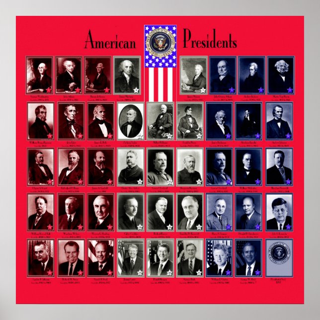 U.S.A. PRESIDENTS RED C/563 POSTER (Front)