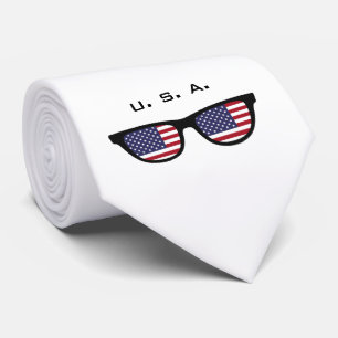 U. S. A. Shades custom text & color tie