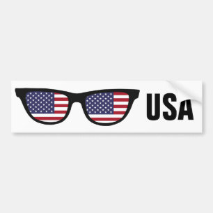 U. S. A. Shades custom text & colour bumpersticker Bumper Sticker