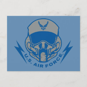 U.S. Air Force   Blue Helmet Postcard