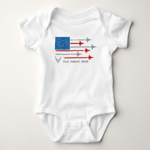 U.S. Air Force   Fly. Fight. Win - Red & Blue Baby Bodysuit