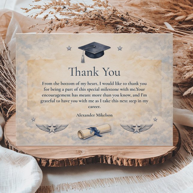 U.S. Air Force Graduation Party Thank You Card (Creator Uploaded)