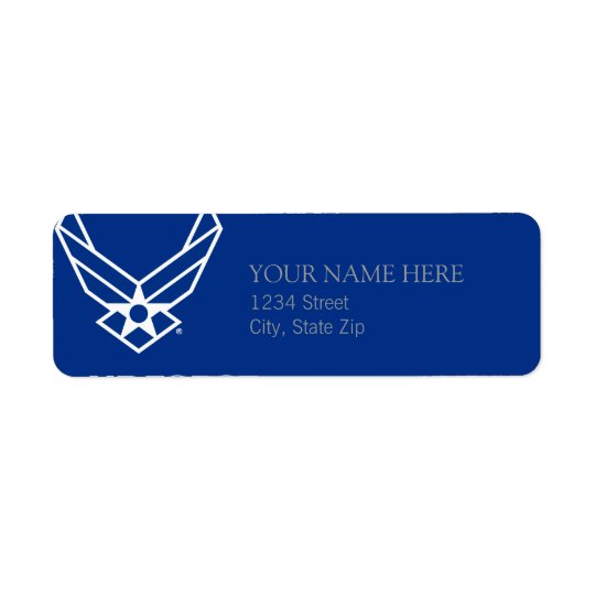 U.S. Air Force Logo - Blue Return Address Label