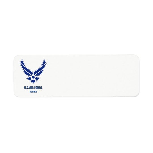 U.S. Air Force Retired Label Return Address Label