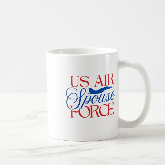 U.s. Air Force Spouse – Proud Military Wife Husban Coffee Mug (Right)
