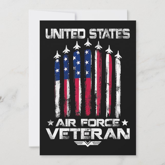 U.S Air Force US Veterans 4th of July T shirt Amer Invitation (Front)