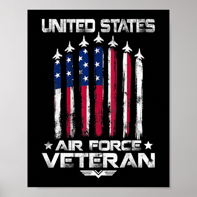 U.S Air Force US Veterans 4th of July T shirt Amer Poster (Front)