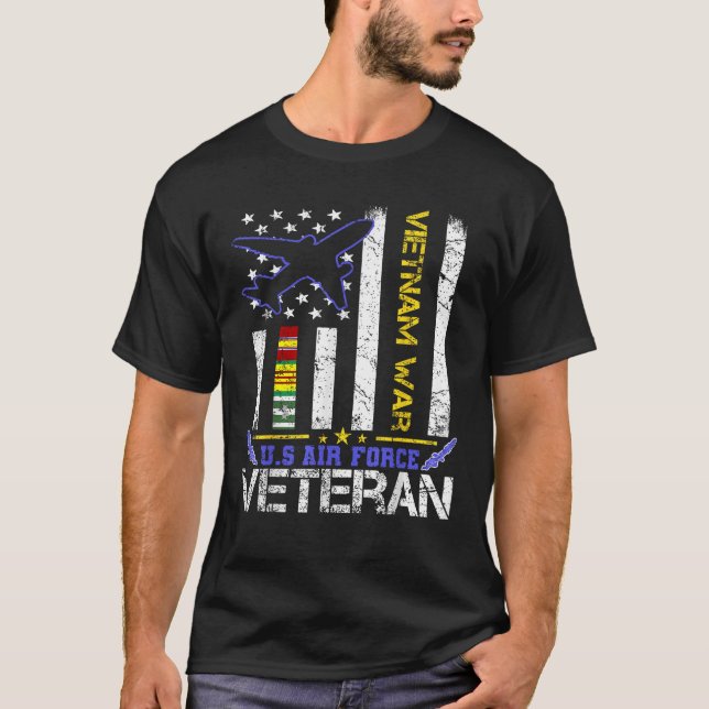 U S Air Force Vietnam Veteran Military Veteran US  T-Shirt (Front)
