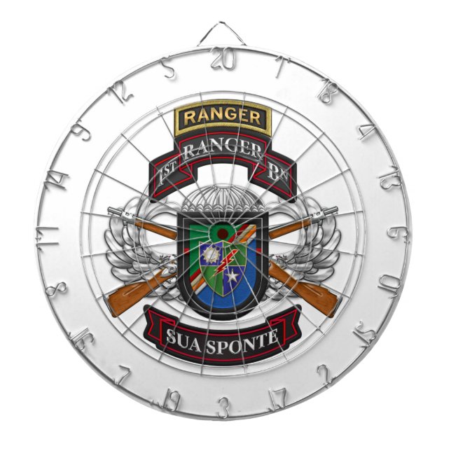 U.S. Army 1st Ranger Battalion Dartboard (Front)