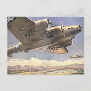 U.S. Army Bomber Postcard