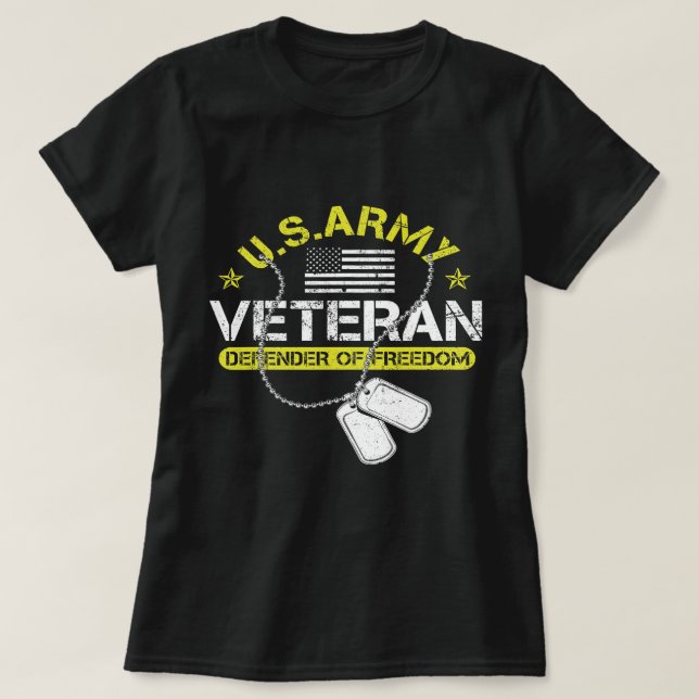 U.S. Army Proud Army veteran vet gifts 75 T-Shirt (Design Front)