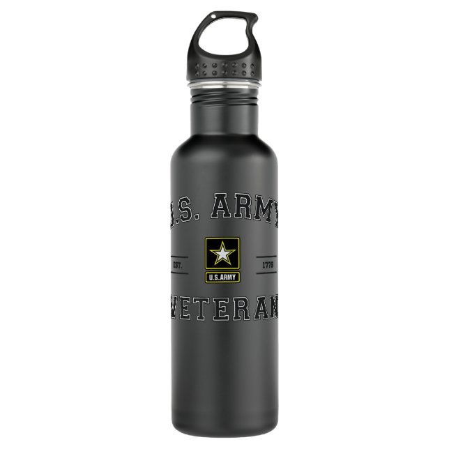 U.S. ARMY VETERAN  710 ML WATER BOTTLE (Front)