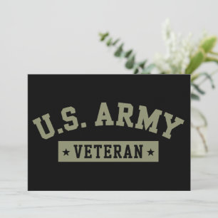 U.S. Army Veteran Veterans America American Flag Invitation