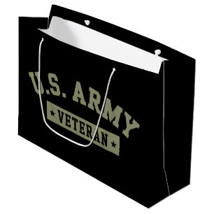 U.S. Army Veteran Veterans America American Flag Large Gift Bag