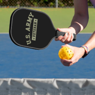 U.S. Army Veteran Veterans America American Flag Pickleball Paddle