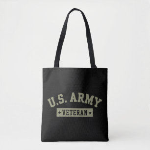 U.S. Army Veteran Veterans America American Flag Tote Bag