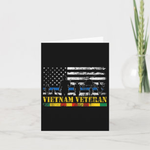 U.s Army Vietnam Veteran American Flag Soldier Vie Card