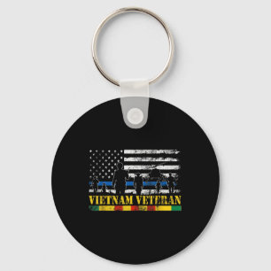 U.s Army Vietnam Veteran American Flag Soldier Vie Key Ring