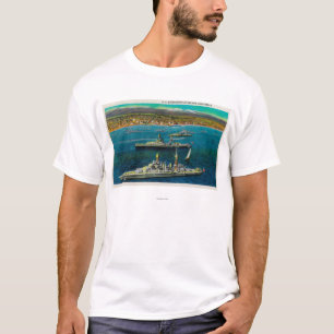 U.S. Battleships Anchored at Long Beach T-Shirt