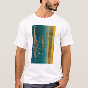 U.S. Battleships Anchored at Long Beach T-Shirt