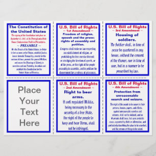 U.S. Bill of Rights Pocket Pamphlet Template Flyer