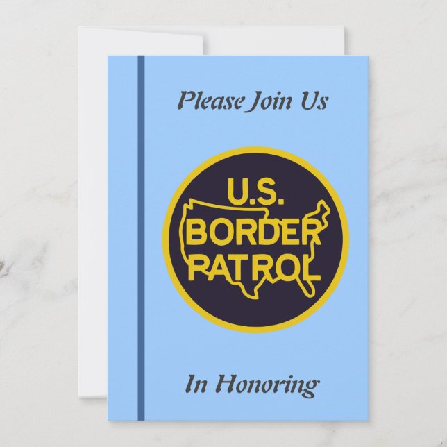 U.S. Boarder Patrol Retirement Invitation (Front)