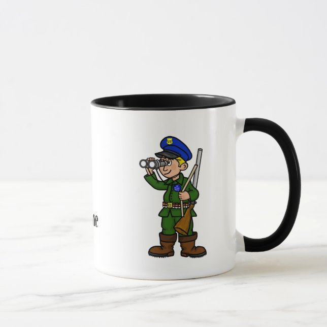 U.S. Border Patrol Agent with Binoculars Mug (Right)