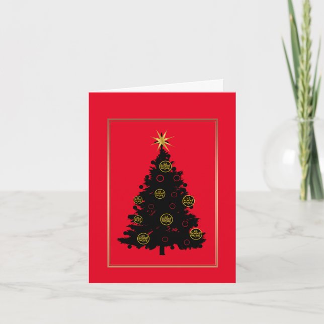 U.S. Border Patrol Logo Christmas Tree Card (Front)