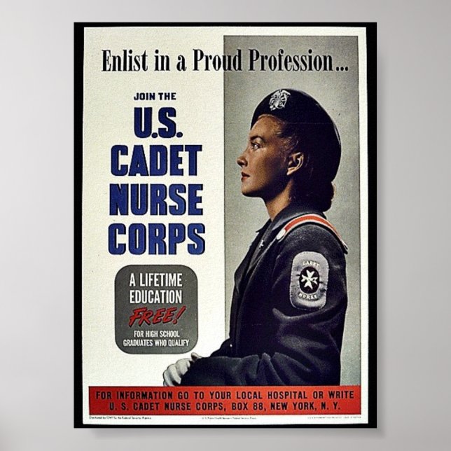 U.S. Cadet Nurse Corps Poster (Front)