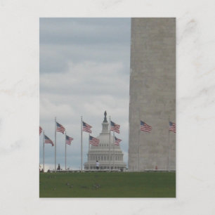U.S. Capitol and Washington Monument Postcard