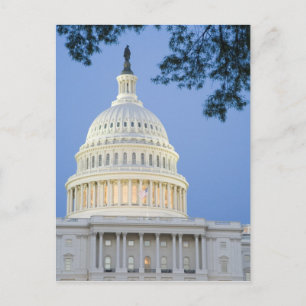 U.S. Capitol at dusk, Washington D.C. (District Postcard