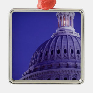 U.S Capitol at dusk with light in dome on Metal Tree Decoration
