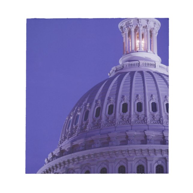 U.S Capitol at dusk with light in dome on Notepad (Front)