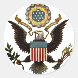 U.S. COAT OF ARMS CLASSIC ROUND STICKER