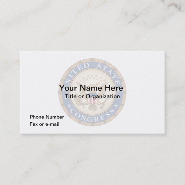 U.S. Congress Business Card (Front)