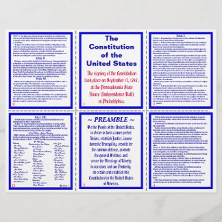 U.S. Constitution Pocket Pamphlet / Bookmark