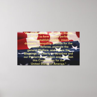 U.S. Constitution: Preamble Canvas Print